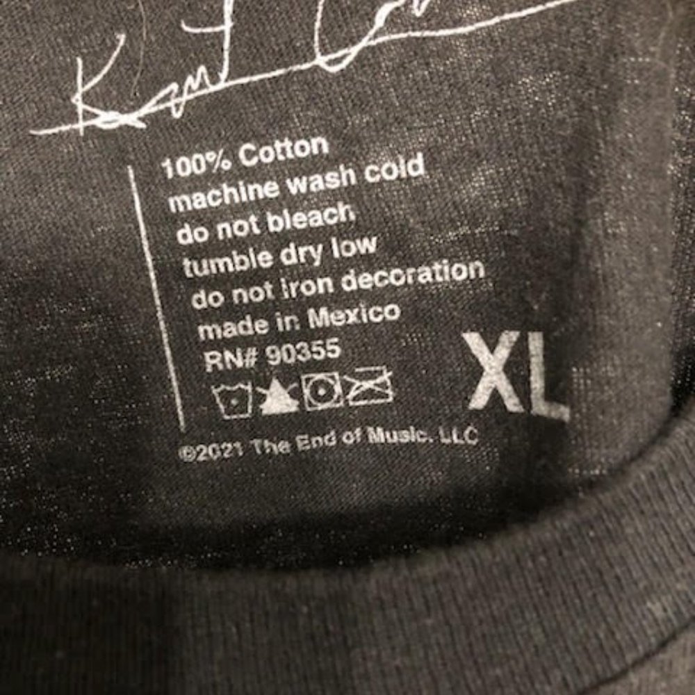MENS KURT COBAIN  T-SHIRT SIZE XL - Picture 4 of 5